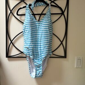Barbie Blue Striped halter Swimwear